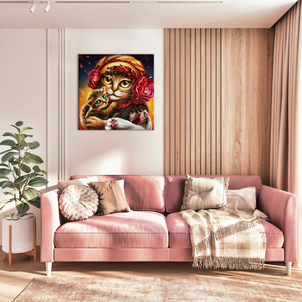 Постер на полотні - Сім'я котиків ©Маріанна Пащук