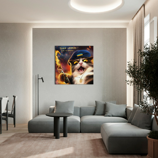 Постер на полотні - Котик повстанець ©Маріанна Пащук