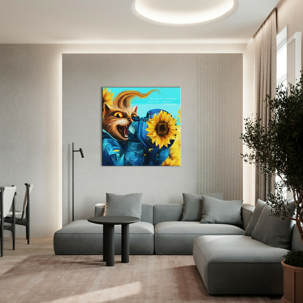 Постер на полотні - Котик сучасний Козак ©Маріанна Пащук