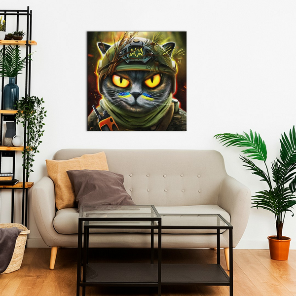 Постер на полотні - Котик розвідник ©Маріанна Пащук