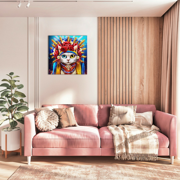 Постер на полотні - Киця україночка ©Маріанна Пащук