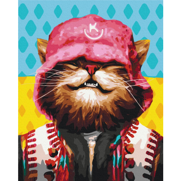 Картина по номерам Тварини, птахи та риби - Котик Kalush ©Маріанна Пащук