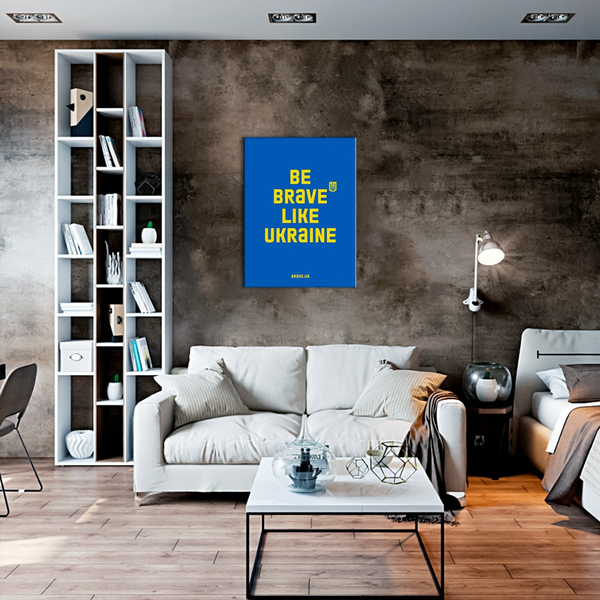 Постер на полотні - Be brave like.Blue