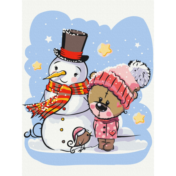 Картина по номерам Картины 30х40 - Святкові друзі