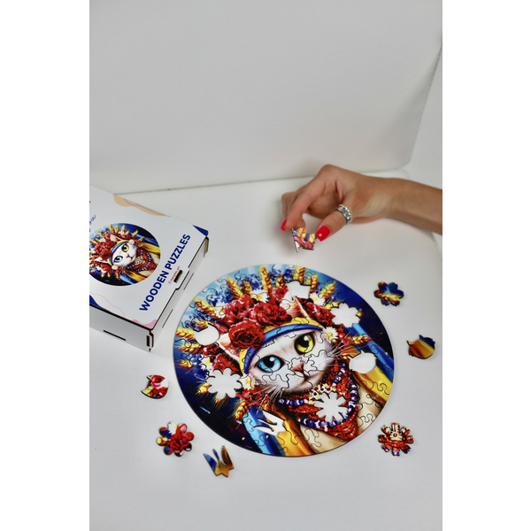 Патріотичні пазли - Киця україночка ©Маріанна Пащук