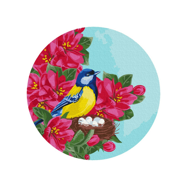 40 см - Синиця в квітах (Розмір L)