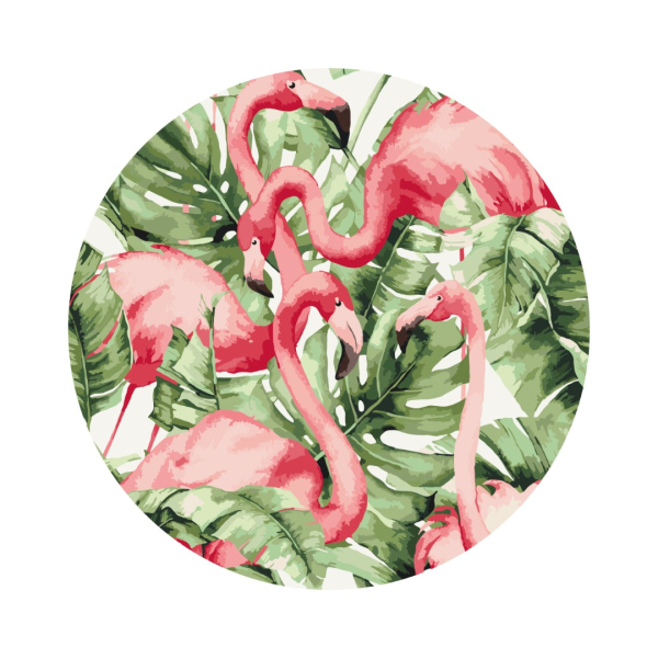 30 см - Фламинго в тропиках (Размер M)