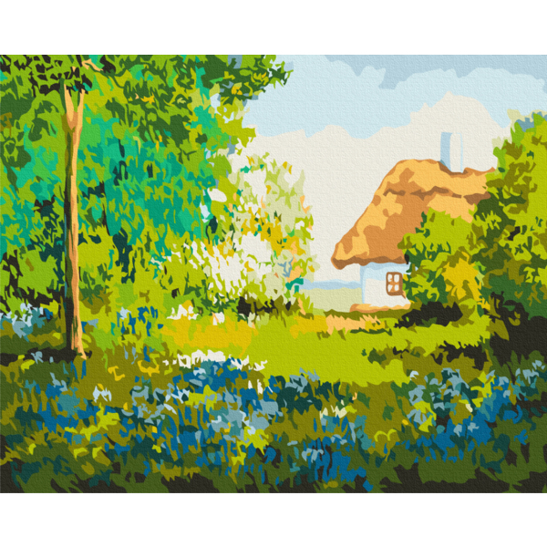Картина по номерам Українські міста та ландшафти - Лето в деревне