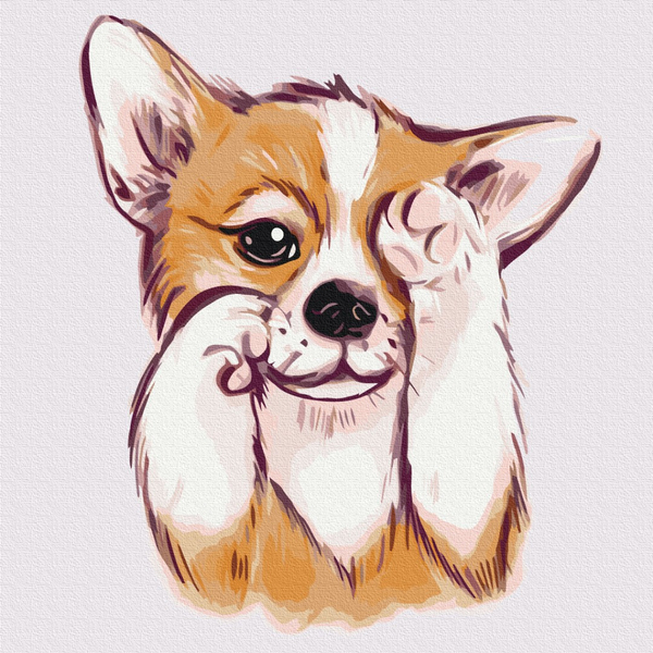 Картина по номерам Картины 40x40 - Крошка лисенок