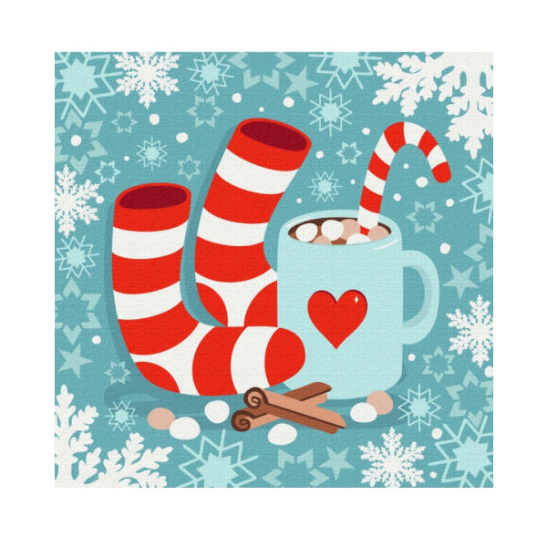 Картина по номерам Картины 40x40 - Зимовий настрій