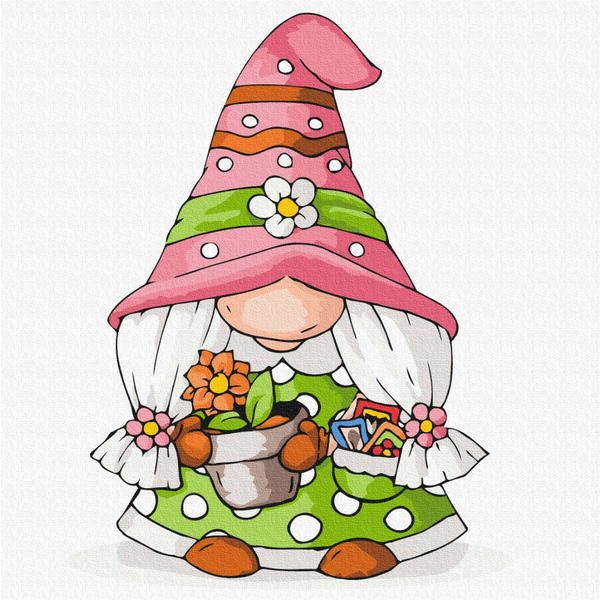 Картина по номерам Картины 40x40 - Садовий гном