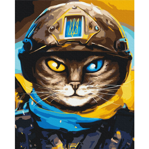 Картина по номерам Преміум картини - Котик Защитник ©Марианна Пащук