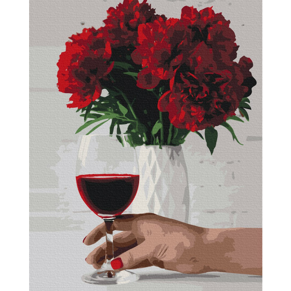 Картина по номерам Преміум картини - Пионовидное вино
