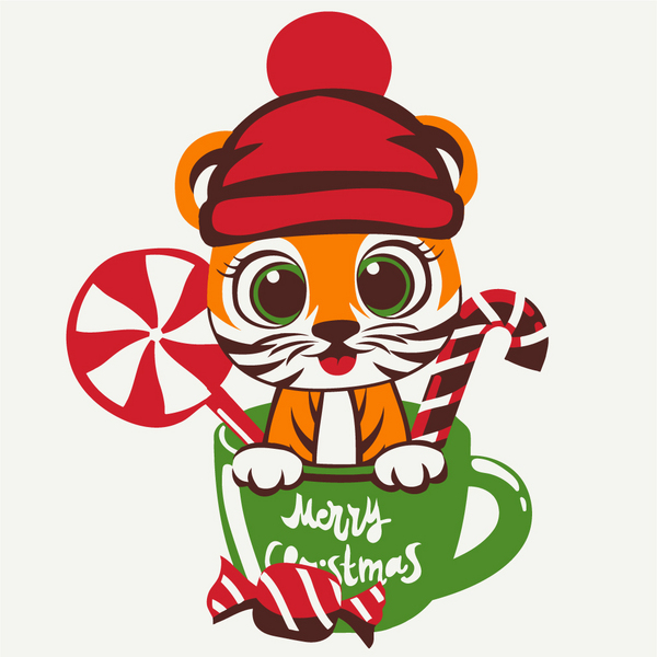 Розмальовки на полотні - Смугастик з солодощами