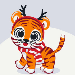 Полосатик в шарфике