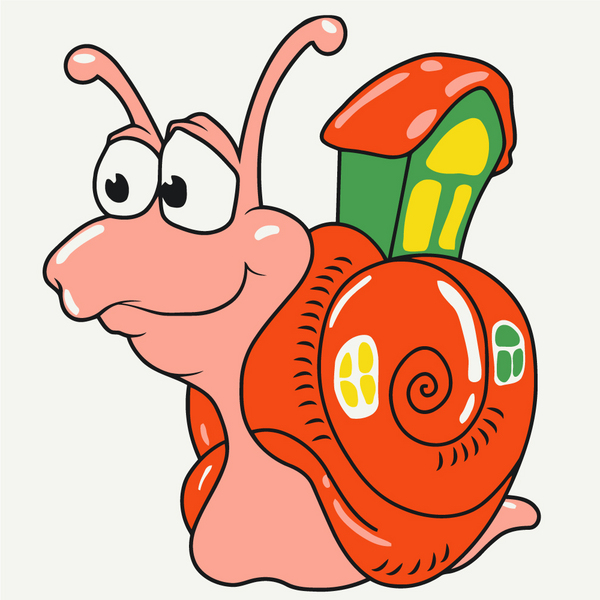 Розмальовки на полотні - Дом улитки