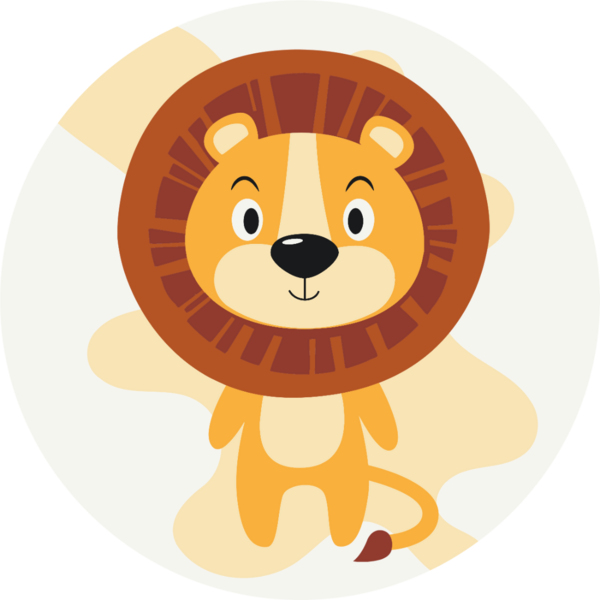 Розмальовки на полотні - Маленький лев