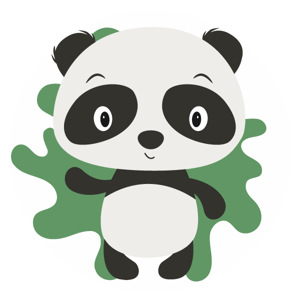 Розмальовки на полотні - Маленькая панда