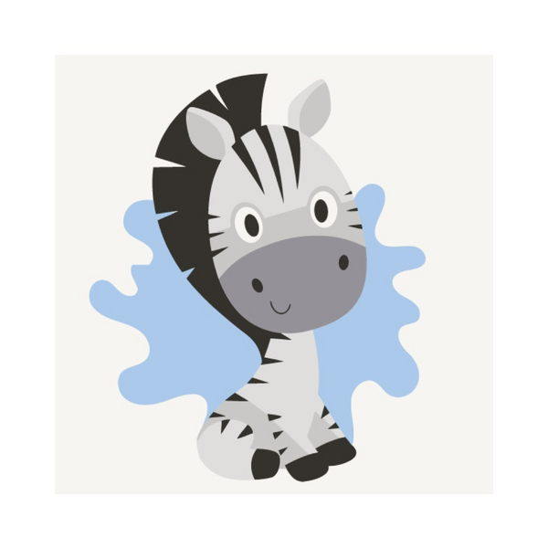 Розмальовки на полотні - Маленьке зебреня