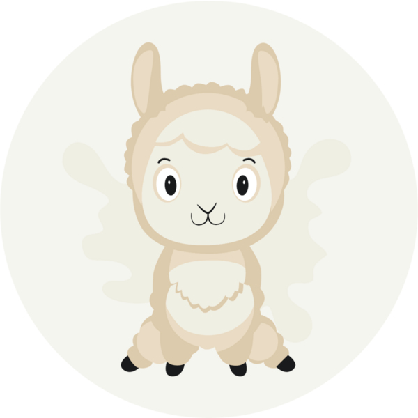 Розмальовки на полотні - Радісна альпака