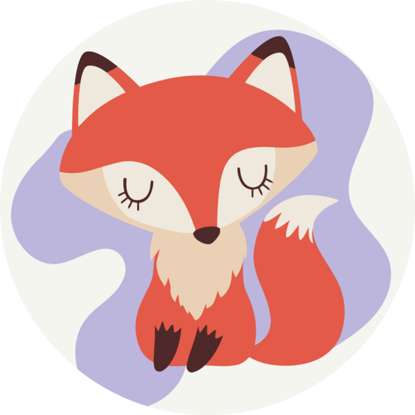 Розмальовки на полотні - Сонная лиса