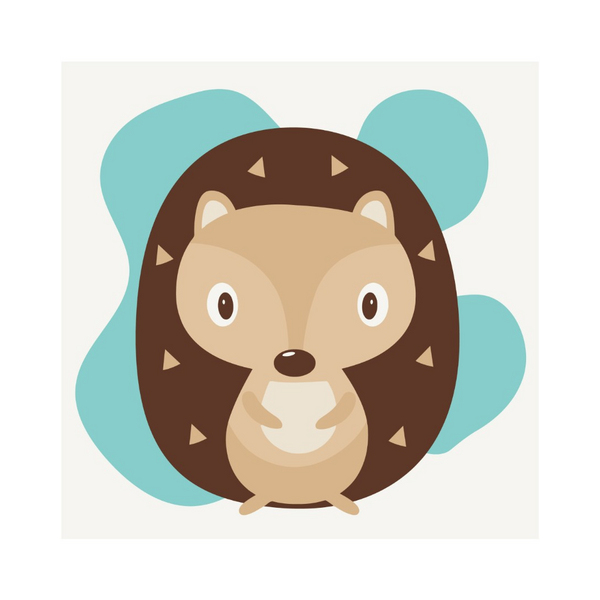 Розмальовки на полотні - Ёжик круглячок