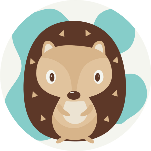 Розмальовки на полотні - Ёжик круглячок