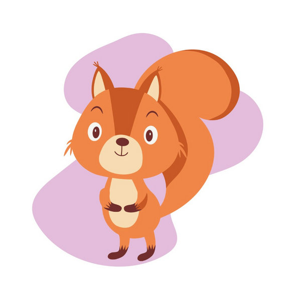 Розмальовки на полотні - Белочка подружка