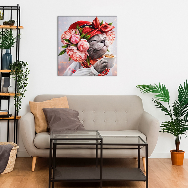 Постер на полотні - Киця господинька ©marysha_art