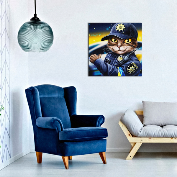 Постер на полотні - Cop cat ©Marianna Pashchuk