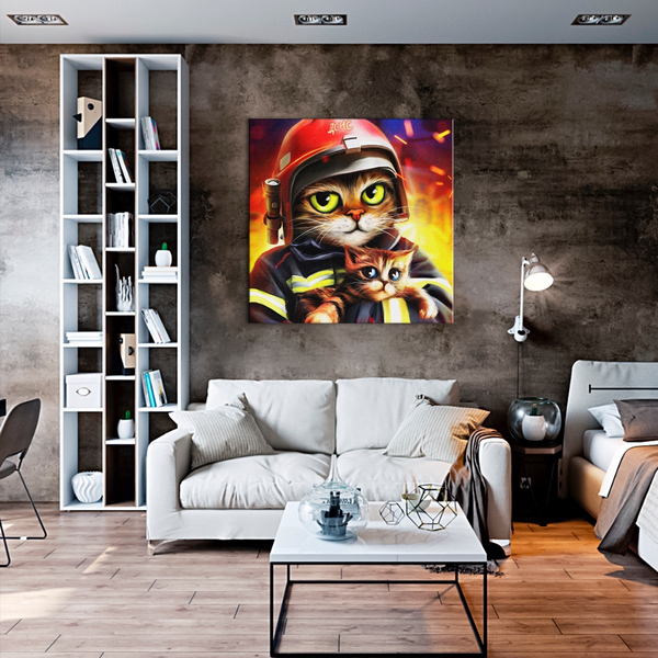 Постер на полотні - Котик ДСНС ©Маріанна Пащук