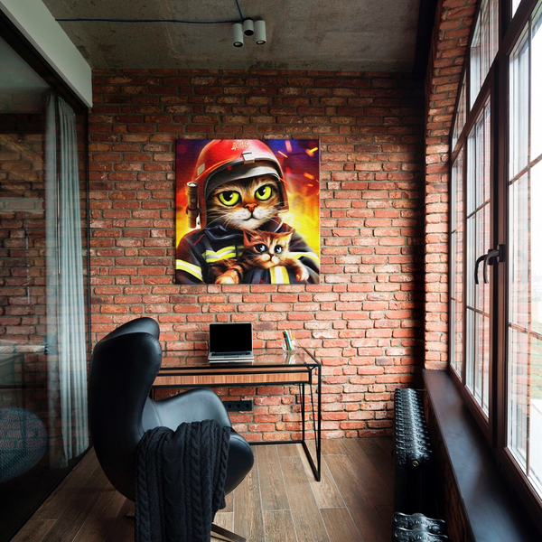 Постер на полотні - Котик ДСНС ©Маріанна Пащук