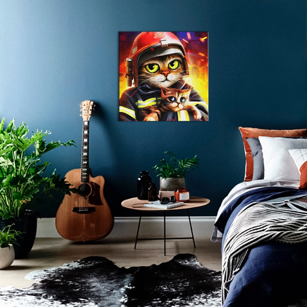 Постер на полотні - Котик ДСНС ©Маріанна Пащук