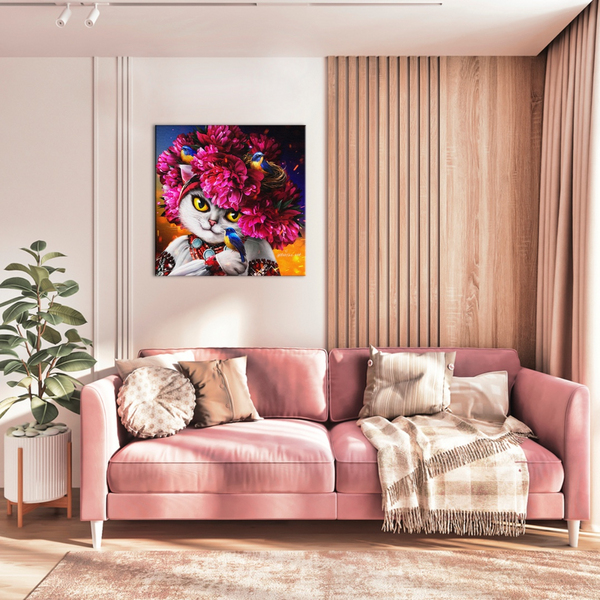 Постер на полотні - Blooming kitty ©marysha_art