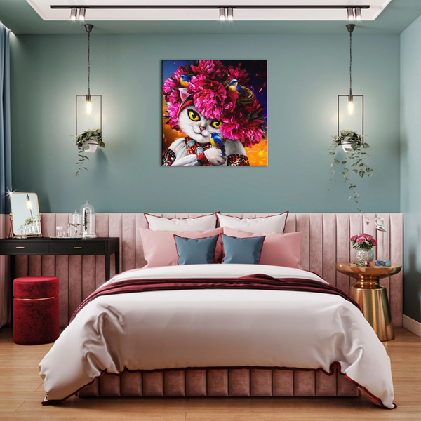 Постер на полотні - Blooming kitty ©marysha_art