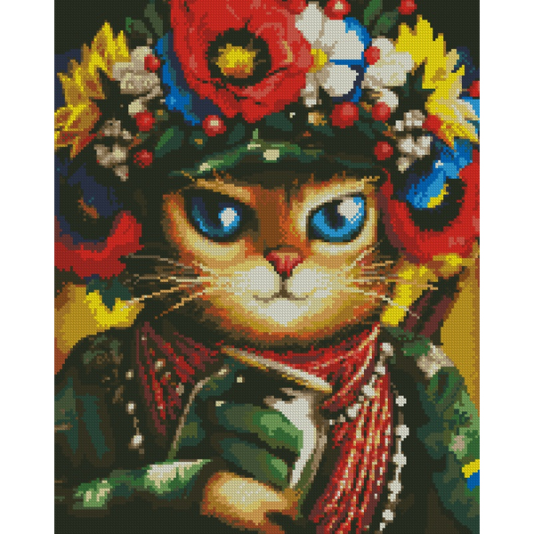Алмазна мозаїка 40х50 - Кішка Захисниця ©Маріанна Пащук