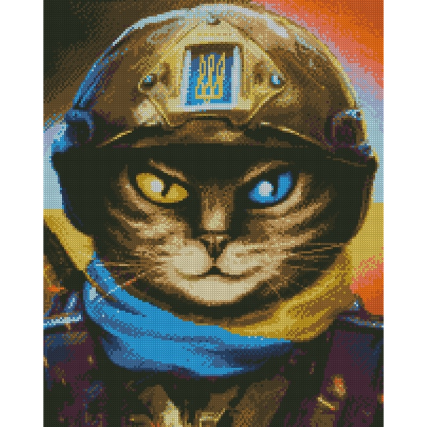 Алмазна мозаїка 40х50 - Котик Захисник ©Маріанна Пащук