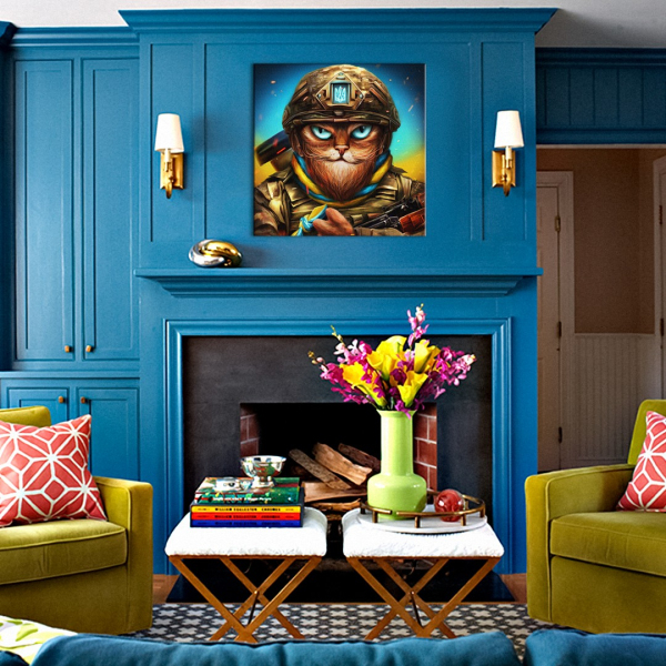 Постер на полотні - Мужній Котик ©Маріанна Пащук