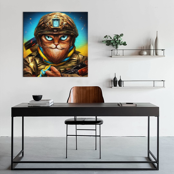 Постер на полотні - Мужній Котик ©Маріанна Пащук