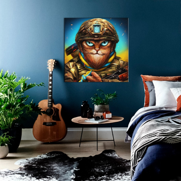 Постер на полотні - Мужній Котик ©Маріанна Пащук