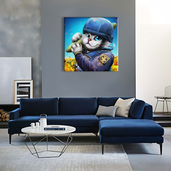 Постер на полотні - Котик сапер ©Маріанна Пащук