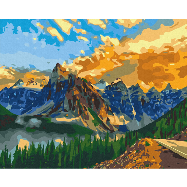 Картина по номерам Пейзажі - Гірський пейзаж