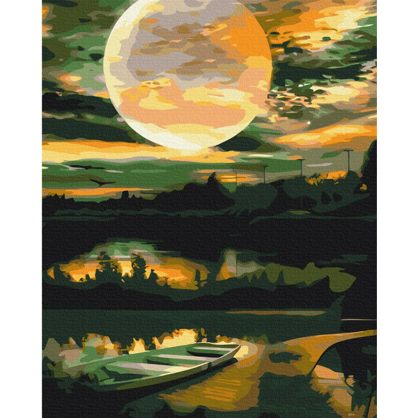 Картина по номерам Пейзажі - Місяць на гачку