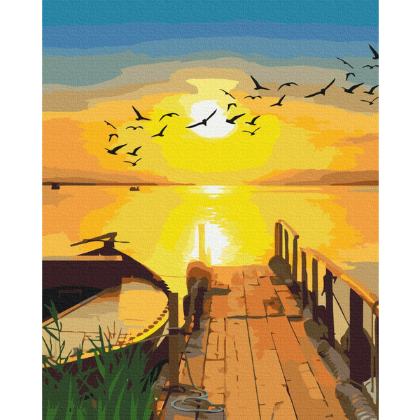 Картина по номерам Пейзажі - Сонце в заливі