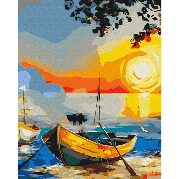 Картина по номерам Пейзажі - Розмальована гавань