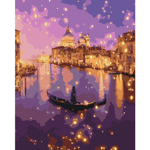 Картина по номерам Пейзажі - Пурпурова Венеція