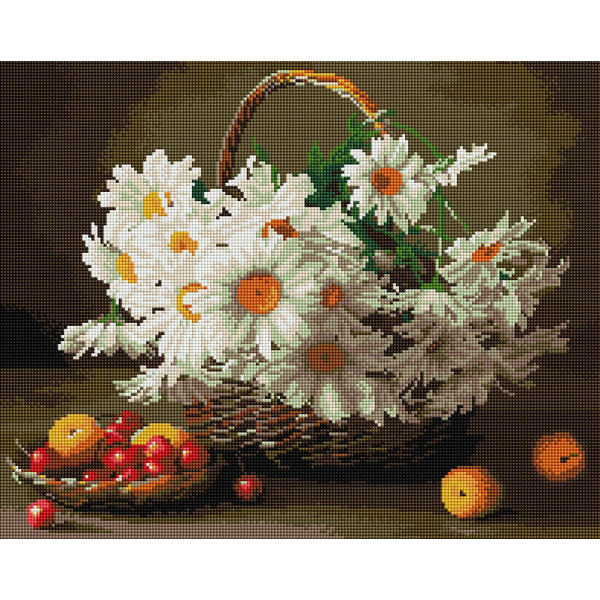 Алмазна мозаїка 40х50 - Польові ромашки