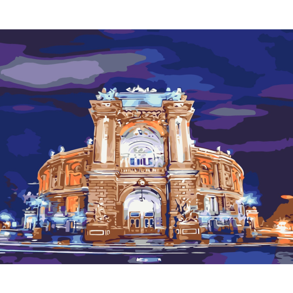 Картина по номерам Преміум картини - Оперный театр Одесса. Колесников Дмитрий