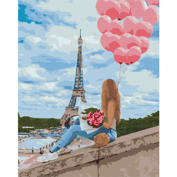 Картина по номерам Преміум картини - Кращий день в Парижі