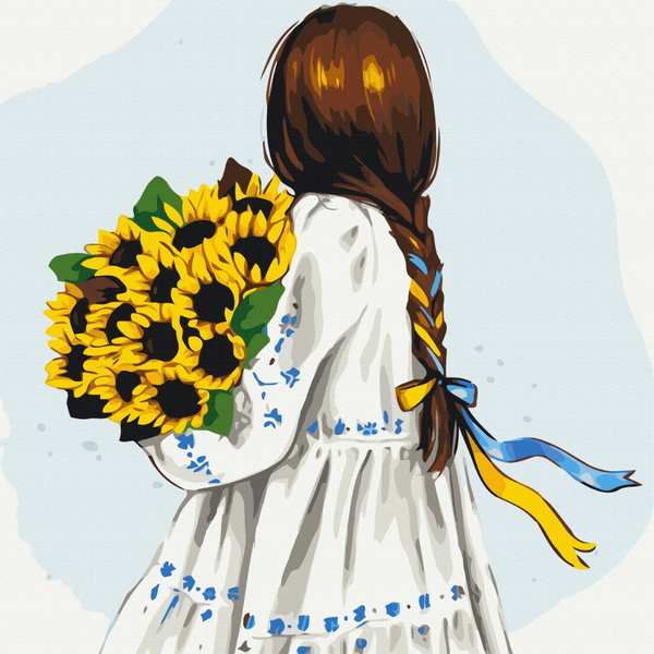 Картина по номерам Квіти - Цветы Украины  ©Alla Berezovska